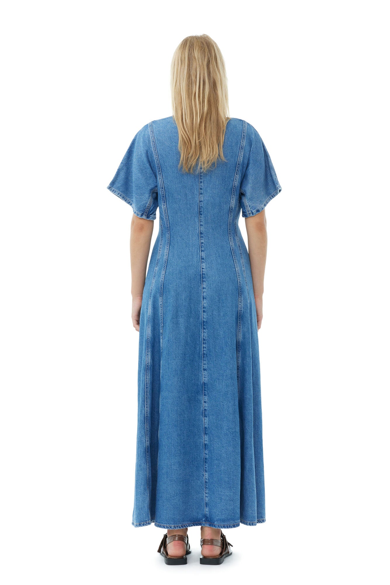 Future Denim Maxi Dress - Mid Blue Stone