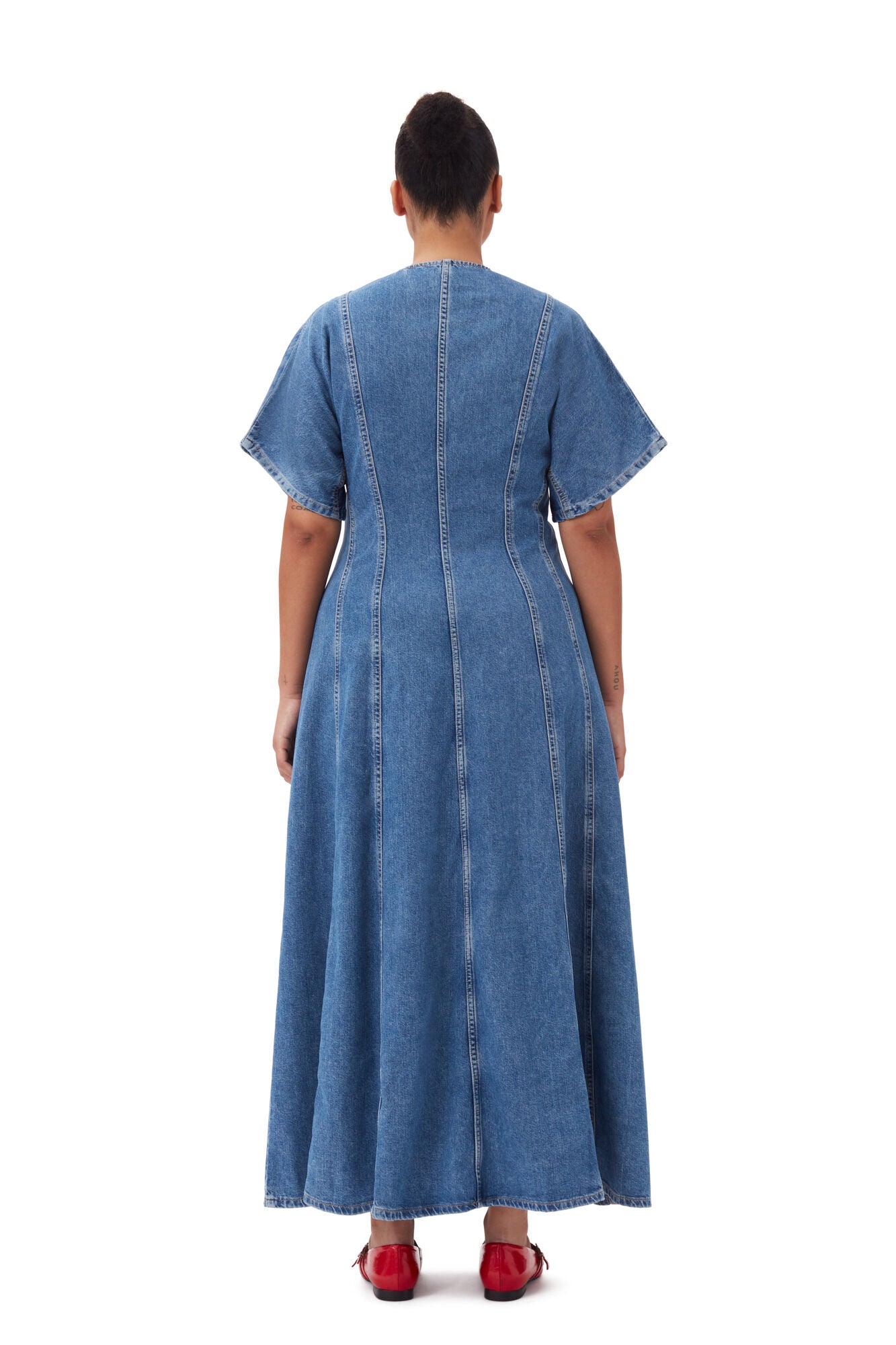 Future Denim Maxi Dress - Mid Blue Stone