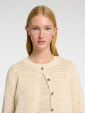 Vinna Ls Structure Knit Cardigan Noos - Birch