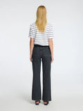 Essential Ss Striped Boxy Tee Noos - Bright White Black - Wide/Thin Stripes