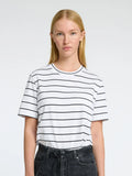 Essential Ss Striped Boxy Tee Noos - Bright White Black - Wide/Thin Stripes