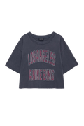 Johnny Cropped Tee - Washed Black