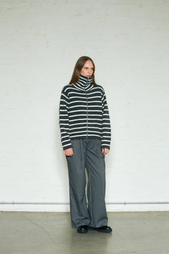James Stripe - Dk Grey/Offwhite