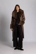 Renee Faux Leather Coat - Light Brown