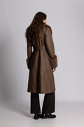 Renee Faux Leather Coat - Light Brown
