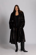 Angela Faux Fur Coat - Brown