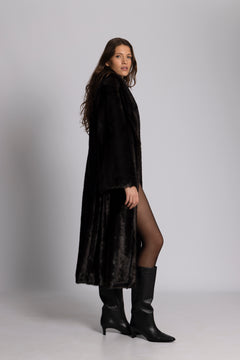 Angela Faux Fur Coat - Brown