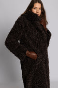 Karen Faux Fur Coat - Chocolate Brown