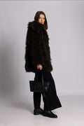 Carla Faux Fur Jacket - Chocolate Brown