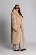 Karen Faux Fur Coat - Creme