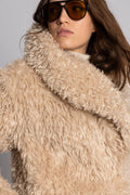 Karen Faux Fur Coat - Creme