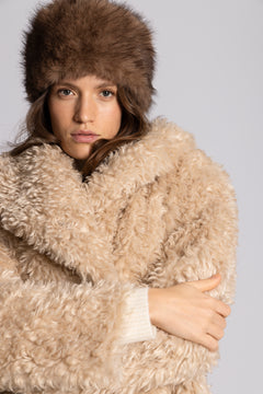 Astrid Faux Fur Hat - Brown