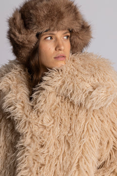 Frank Fake Fur Grandpa Hat - Brown