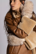 Astrid Faux Fur Mittens - Creme