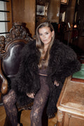 Carla Faux Fur Jacket - Chocolate Brown