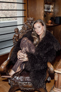 Carla Faux Fur Jacket - Chocolate Brown