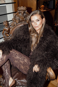 Carla Faux Fur Jacket - Chocolate Brown
