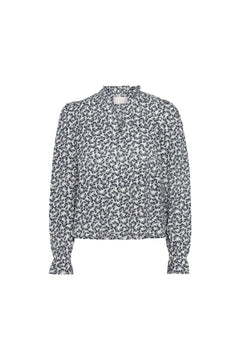 Jenny Blouse - Navy Rosehip Print