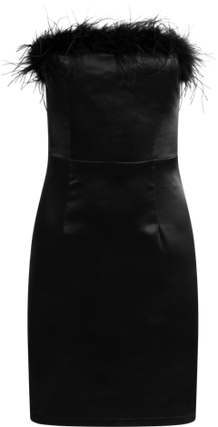 Little Black Feather Dress - Black