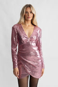 Boujee Bling Mini Dress - Pink