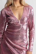 Boujee Bling Mini Dress - Pink