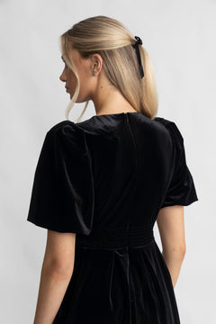 Bow-Behave Mini Dress - Black