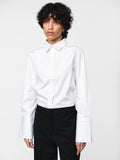 Julie Shirt - White Pinstripe