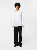 Julie Shirt - White Pinstripe