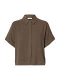 Viva Ss Cropped Sun Shirt - Chocolate Chip