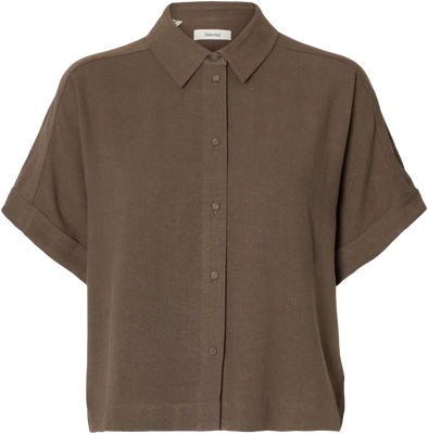 Viva Ss Cropped Sun Shirt - Chocolate Chip