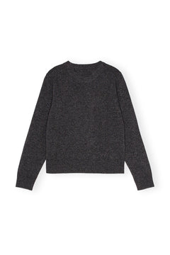 Graphic Wool Mix Tiger Crewneck - Gray Quill