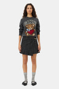Graphic Wool Mix Bear Crewneck - Gray Quill