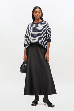 Cotton Wool Stripe Sweater - Sky Captain