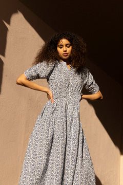 Fabienne Dress - Empire Blue