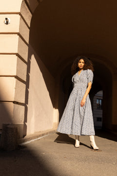 Fabienne Dress - Empire Blue