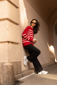 Kayne Stripe - Red/Offwhite