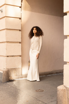 Linen Maxi Skirt - Sand