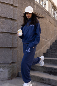 Vendome Embroidered Sweatpant - Dark Navy