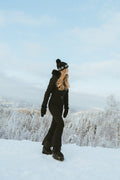 Parry Ski Jumpsuit Faux Border - Black