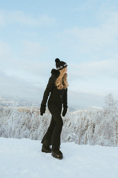 Parry Ski Jumpsuit Faux Border - Black