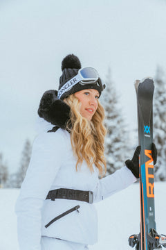 Hida Ski Jacket Faux Border - White