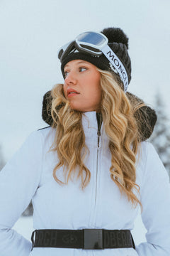 Hida Ski Jacket Faux Border - White