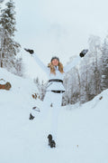 Hida Ski Jacket Faux Border - White