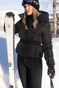 Emily Down Belt Jacket - Black