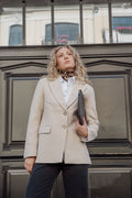 Brooklyn Blazer - Cream Herringbone
