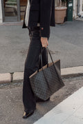 Abi Printed Tote Bag - Charcoal