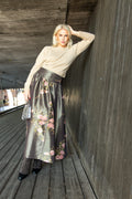 Taffeta Maxi Skirt - Antique Roses