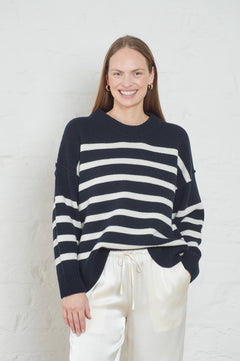 Kayne Stripe - Dk Navy/Offwhite