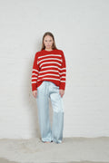 Kayne Stripe - Red/Offwhite