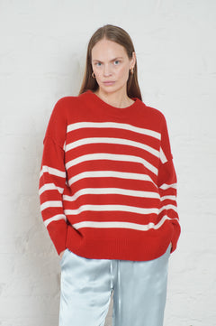 Kayne Stripe - Red/Offwhite